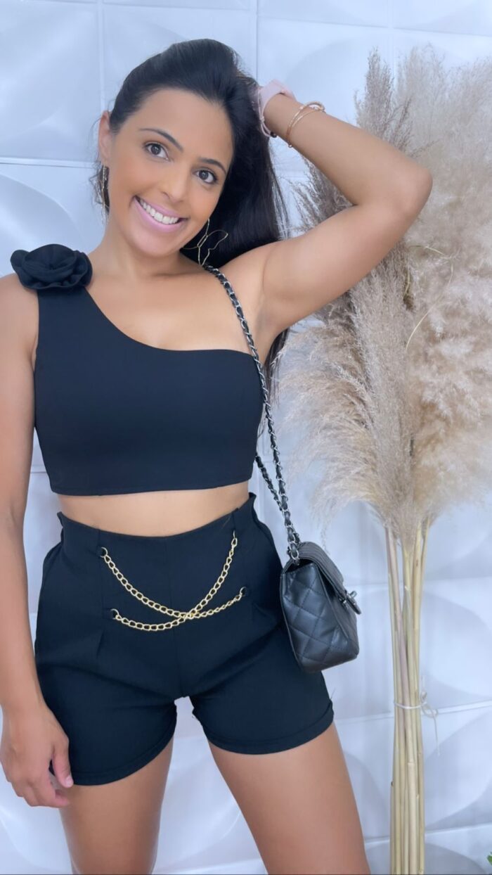 Cropped Nula Manga Preto - Image 2
