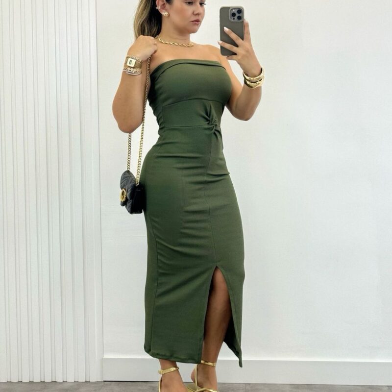 Vestido Tomara que caia Verde