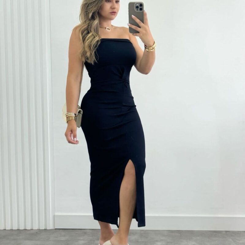 Vestido Tomara que Caia Preto